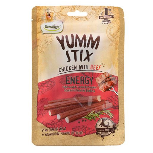 Dentalight Yumm Stick Enerji Tavuklu ve Sığır Etli Köpek Ödülü 50 g