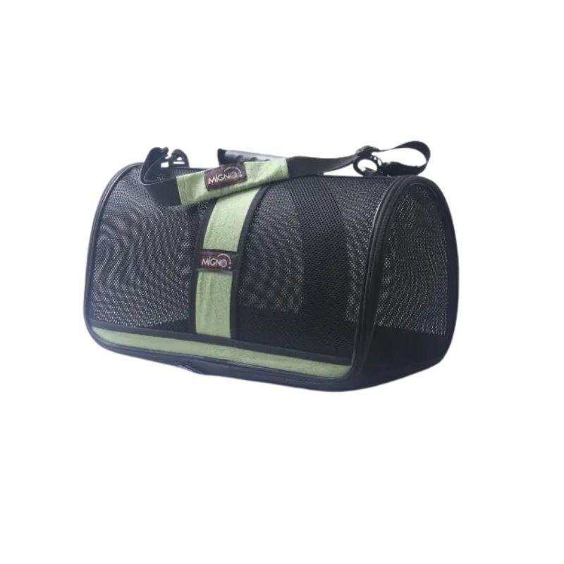 Migno Flybag Safir Fileli Kırmızı-Mavi Kedi ve Köpek Taşıma Çantası