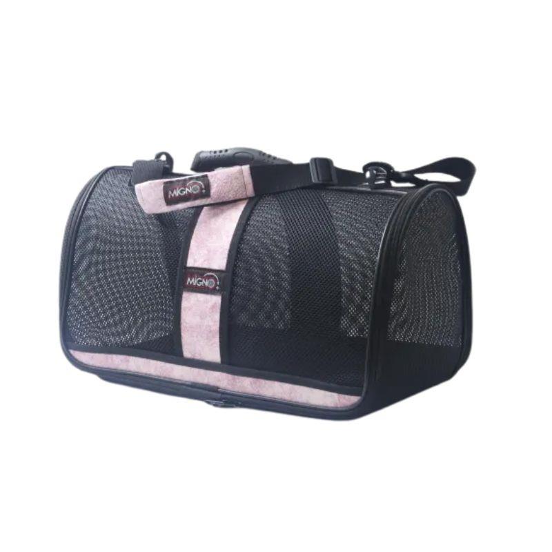 Migno Flybag Safir Fileli Kahverengi-Mavi Kedi ve Köpek Taşıma Çantası