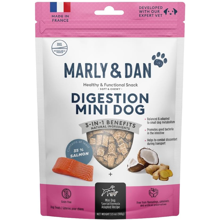 Marly & Dan Soft & Chewy Digestion Kolay Sindirilebilir Küçük Irk Köpek Ödülü - 50gr