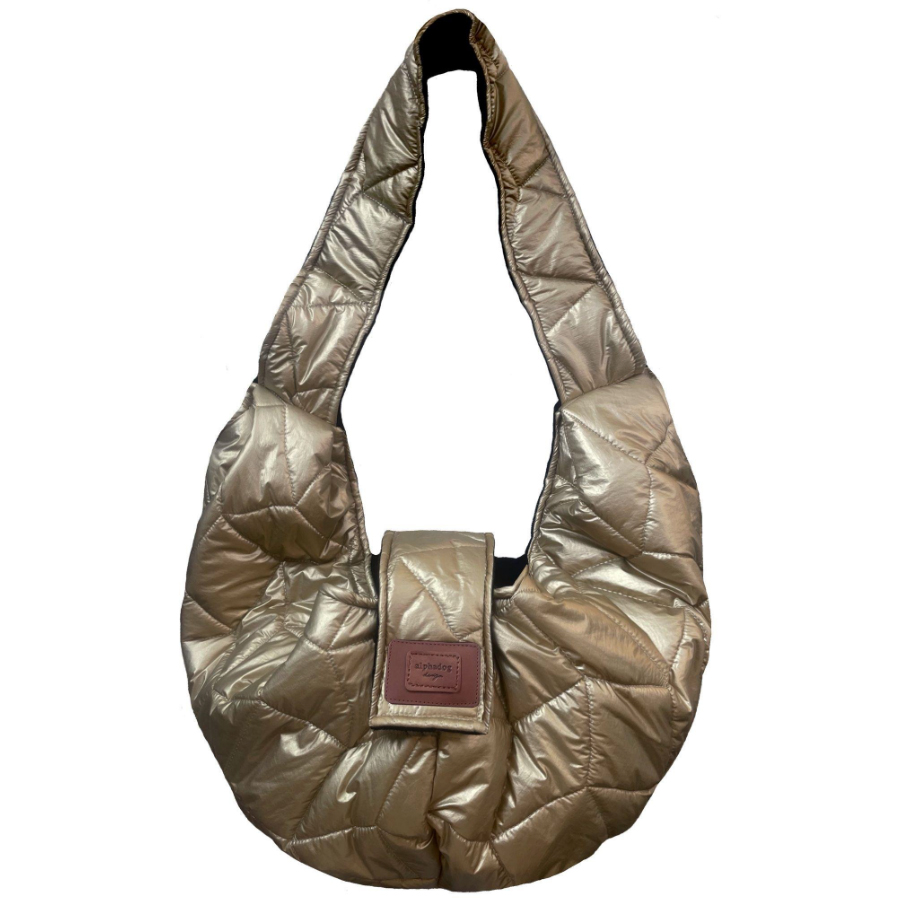 Alphadog Design Mommybag Köpek Postacı Taşıma Çantası Velvet Gold