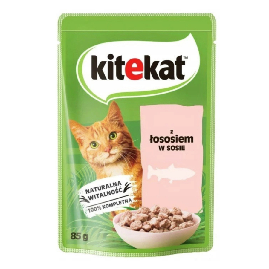 Kitekat Gravy Sos İçinde Somonlu Yetişkin Kedi Konservesi 85gr