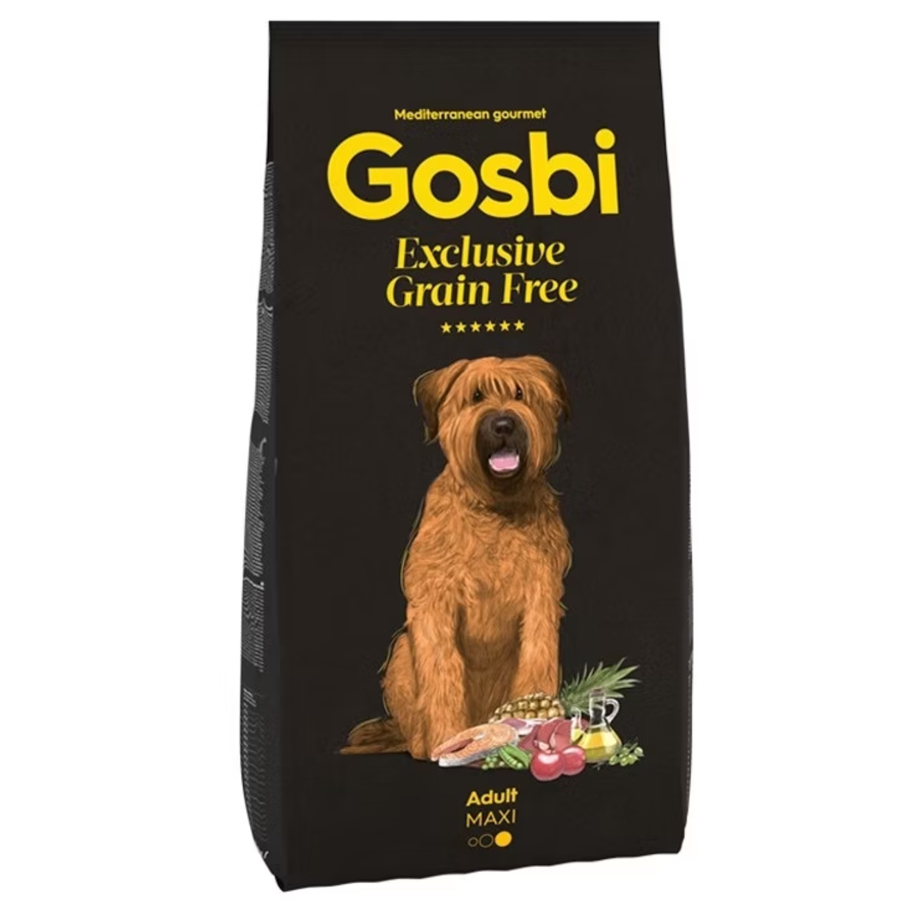 Gosbi Exclusive Tahılsız Balıklı ve Kuzulu Büyük Irk Yetişkin Köpek Maması 12KG