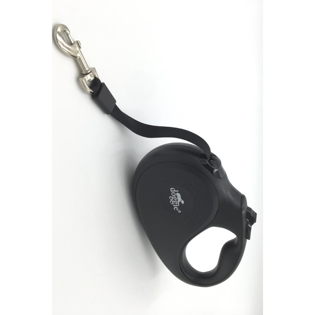 Doggie Otomatik Uzatma Tasması Master Seri Siyah 50Kg/8Mt