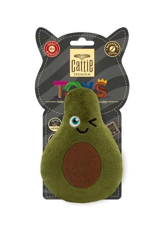 Cattie Matatabi İçerikli Kedi Oyuncağı Peluş Avokado 11Cm
