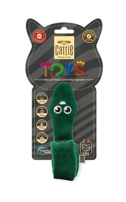 Cattie Matatabi İçerikli Kedi Oyuncağı Peluş Yılan 33Cm