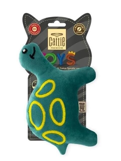 Cattie Matatabi İçerikli Kedi Oyuncağı Peluş Kaplumbağa 15Cm