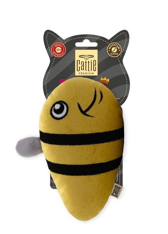 Cattie Matatabi İçerikli Kedi Oyuncağı Peluş Arı 15Cm