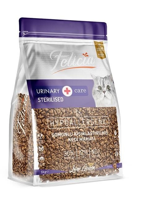 Felicia Sterilised Salmon 1 Kg Kolajen Destekli Hipoalerjenik Somonlu Kısırlaştırılmış Yetişkin Kedi Maması