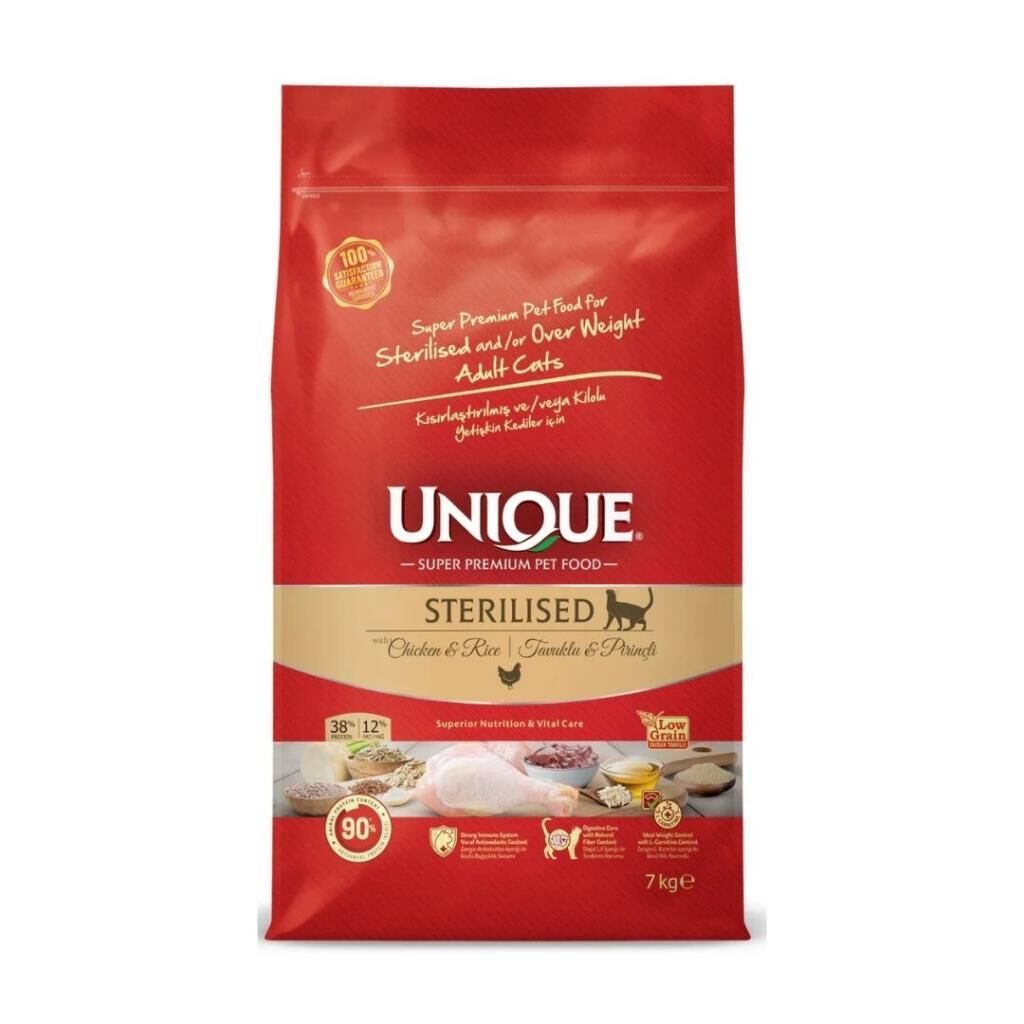Unique Tavuklu Sterilised Yetişkin Kedi Maması 7 kg