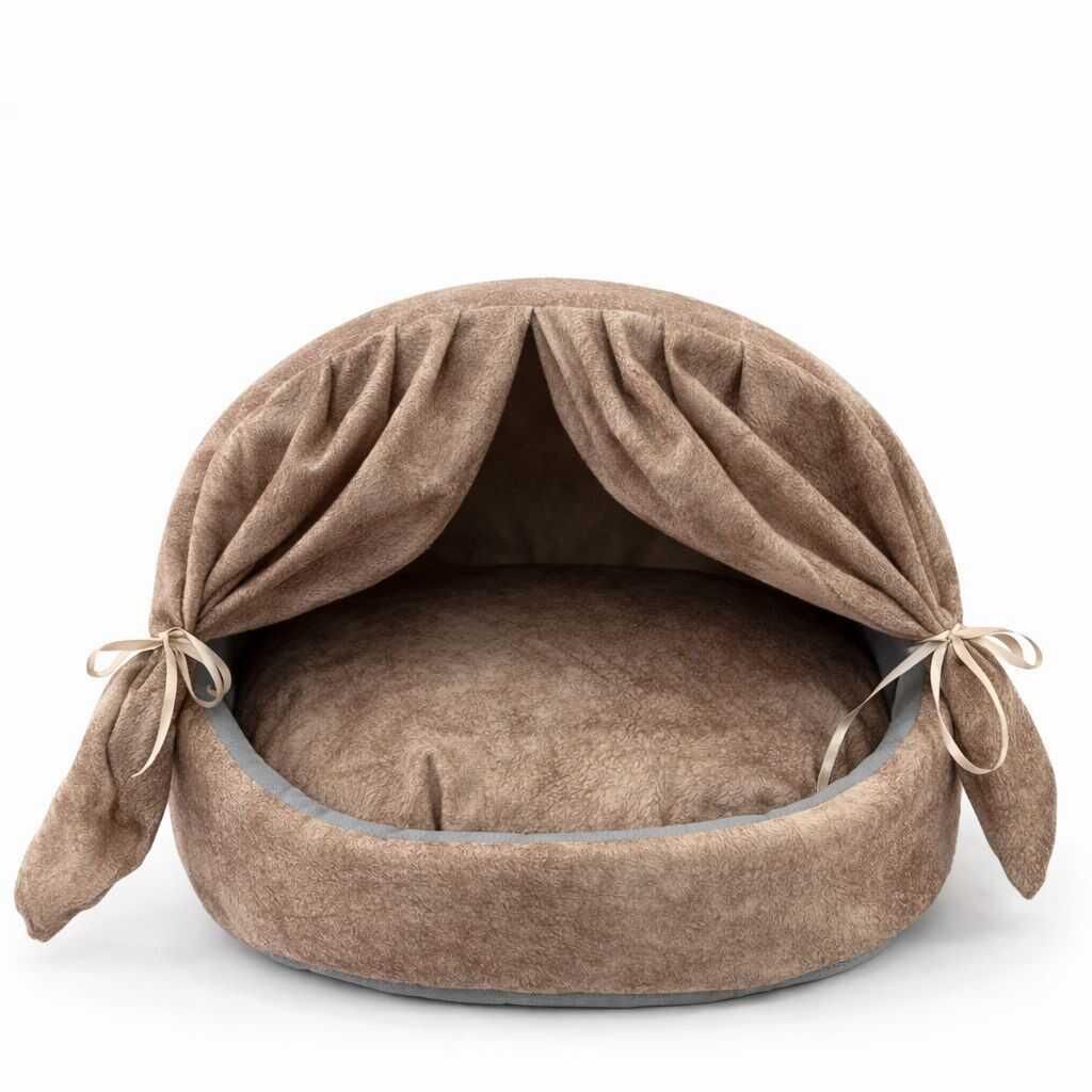 Pet Pretty Comfort Bej Perdeli Kedi ve Köpek Yuvası