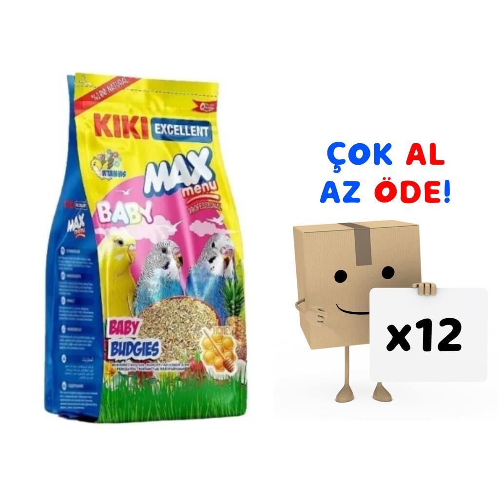 Kiki Excellent Kuş Max Menu Yavru Muhabbet Yemi 500 Gr 12'li Paket