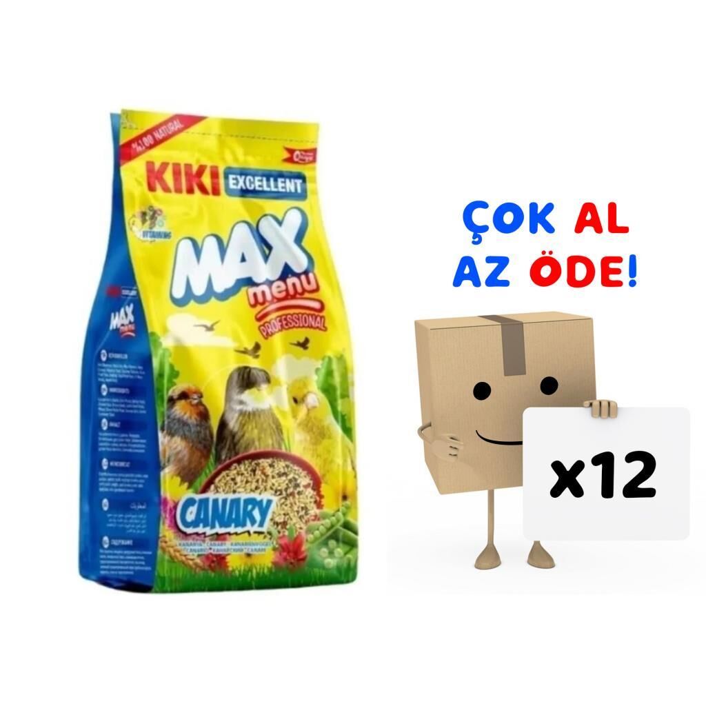 Kiki Excellent Kuş Max Menu Kanarya Yemi 500 Gr 12'li Paket