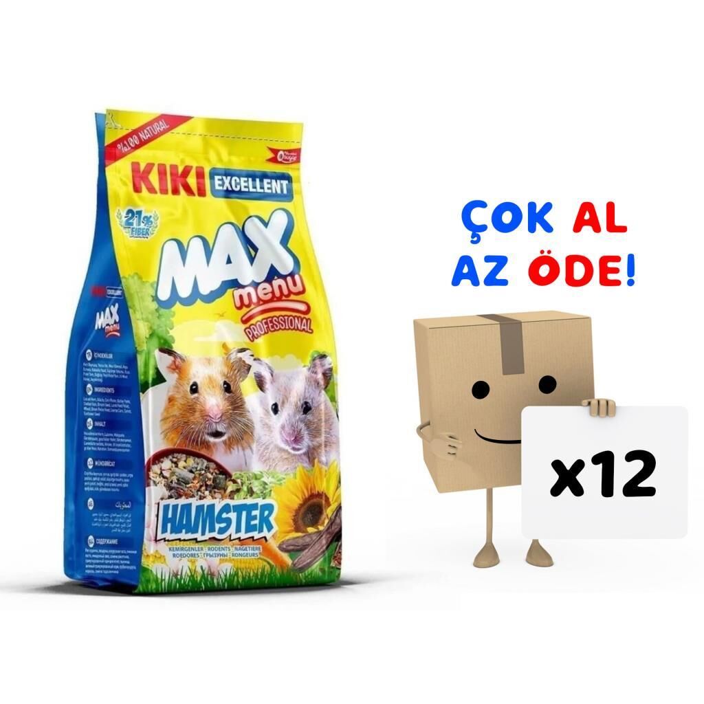 Kiki Excellent Kemirgen Max Menu Hamster Yemi 500 Gr 12'li Paket
