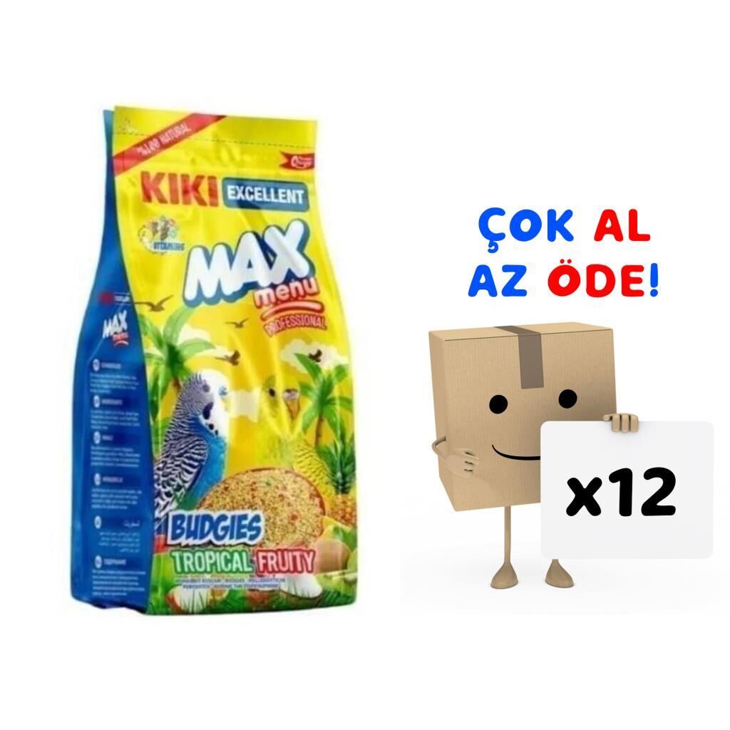 Kiki Excellent Kuş Tropikal Meyveli Muhabbet Yemi 500 Gr 12'li Paket