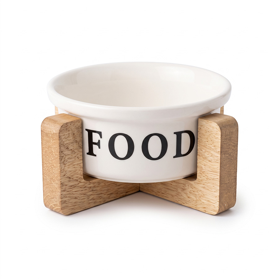 Petbucks Home Food کاسه غذای سرامیکی گربه و نژاد کوچک 300 ml