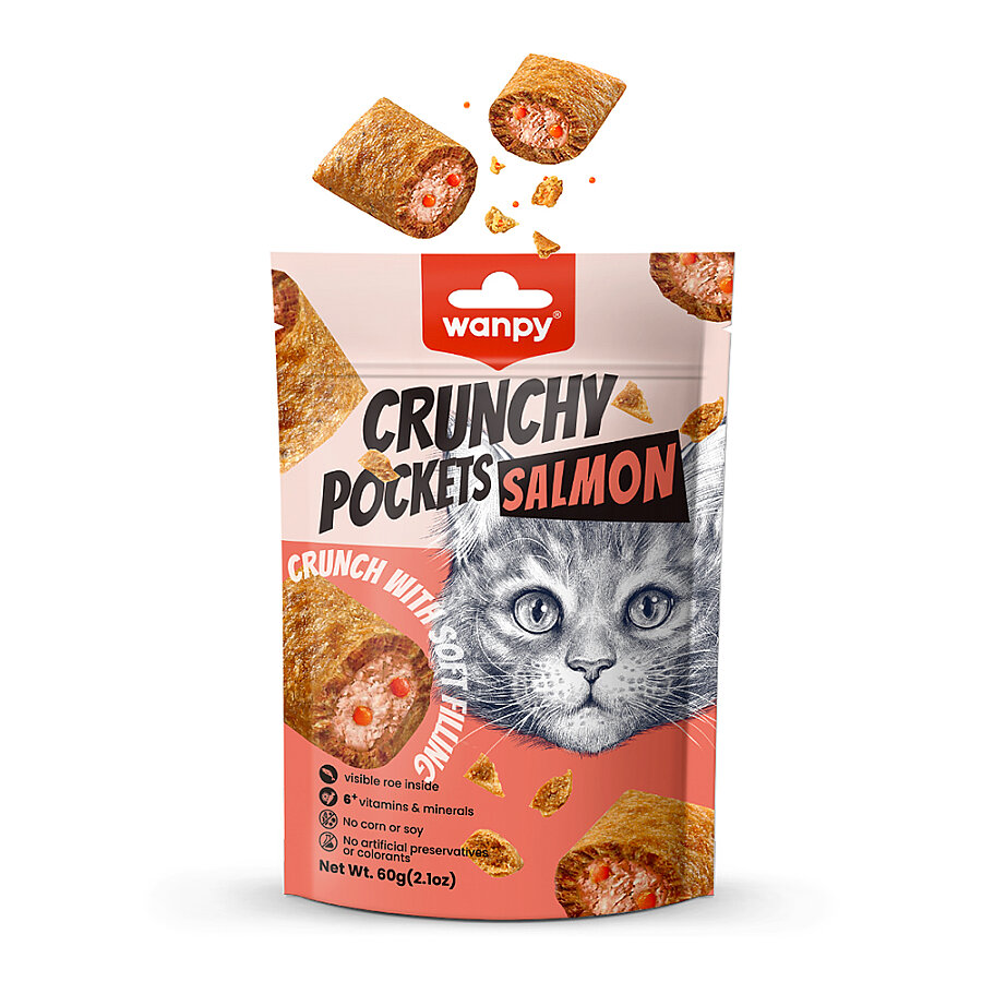 Wanpy Crunch Somonlu ve Havyarlı Kıtır Kedi Ödülü 60 gr