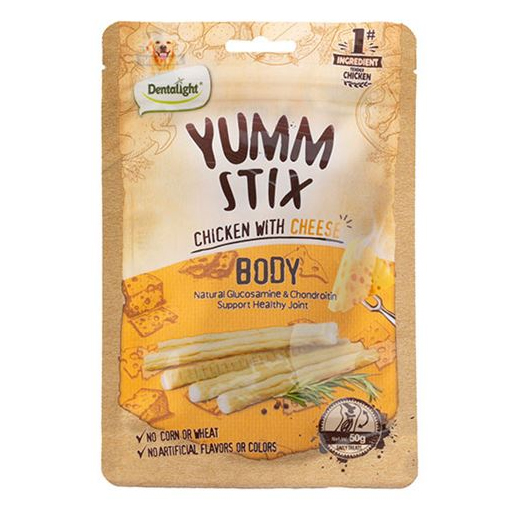 Dentalight Yumm Stick Body Tavuklu ve Peynirli Köpek Ödülü 50 g