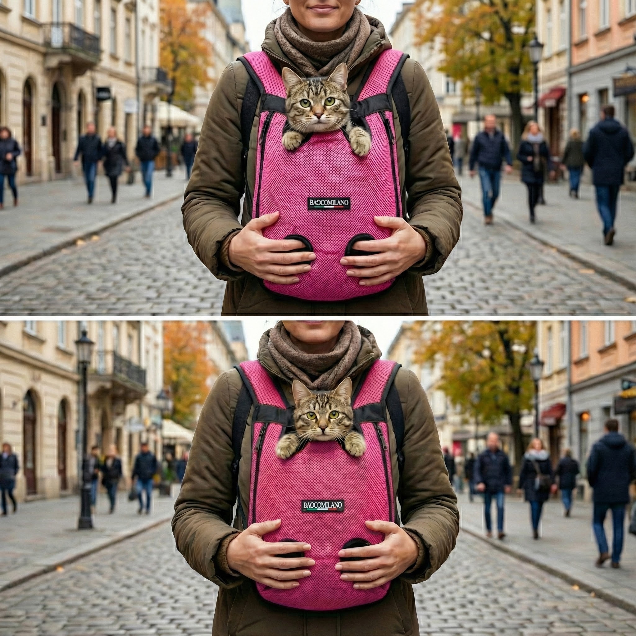 Bacco Milano Ana Kucağı Çanta Ayaklı Model Pembe