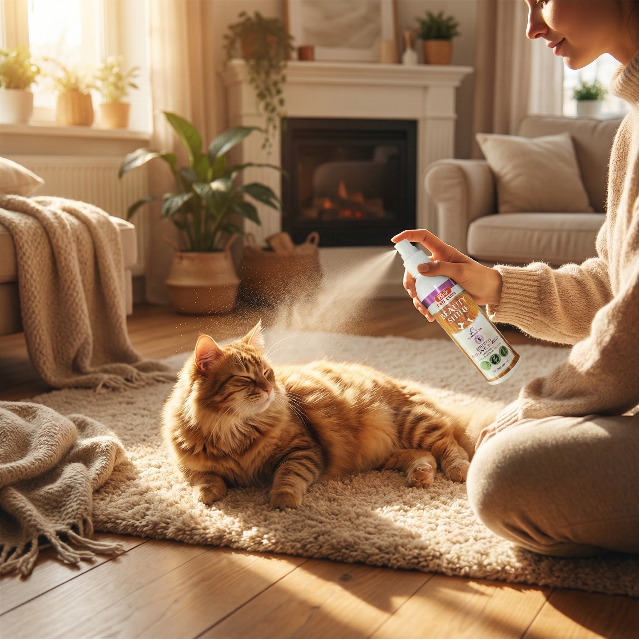 Bio Petactive Beauty Shine Tüy Parlatıcı Kedi ve Köpek Spreyi 100 ml