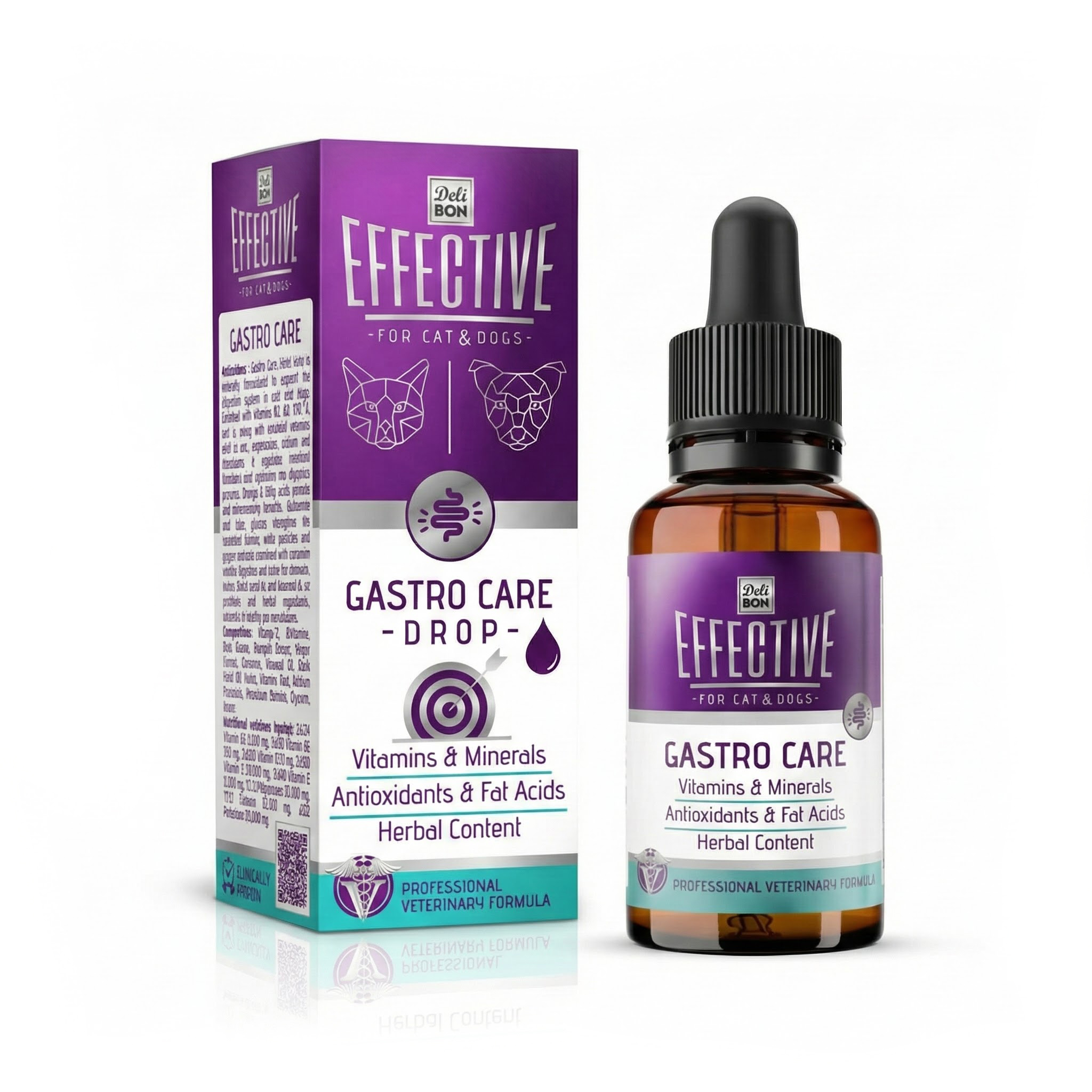 Delibon Effective مکمل سلامت سیستم گوارشی گربه و سگ 50 ml