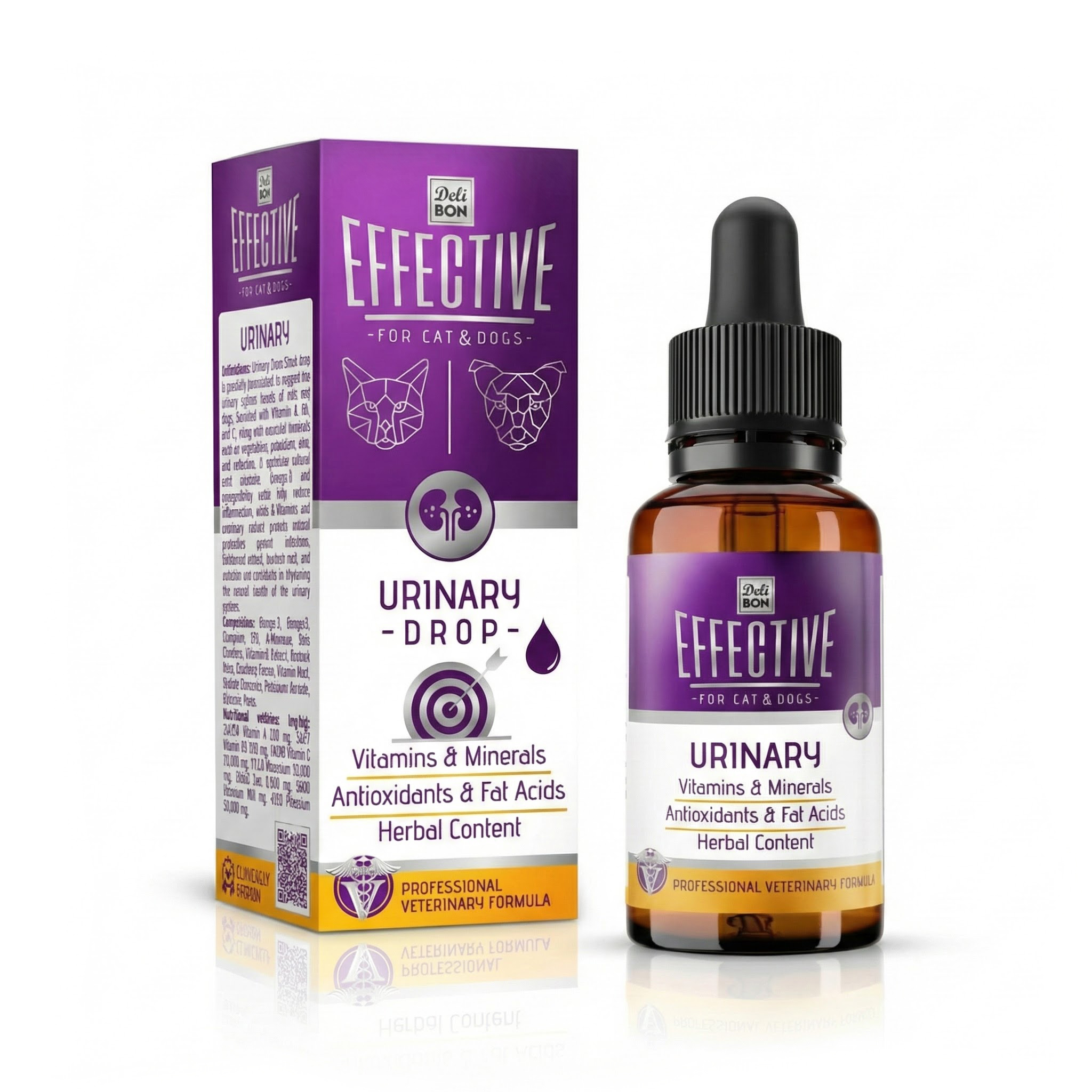 Delibon Effective Kedi Ve Köpek Takviye Üriner Sistem Sağlığı 50 ml