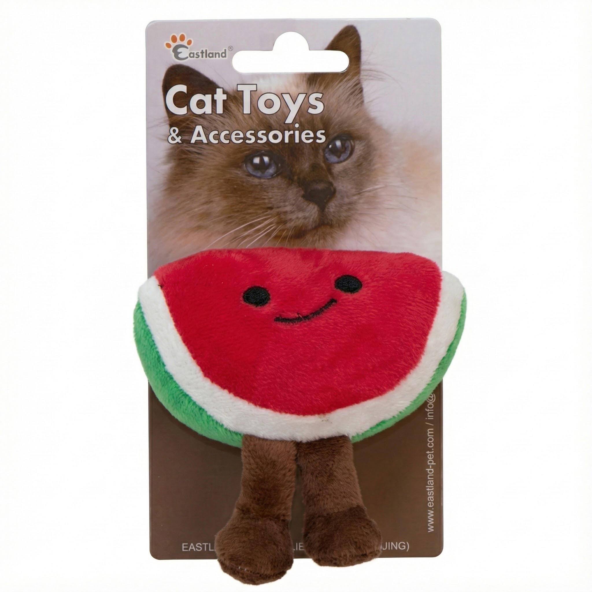Eastland Catnipli Hışırtılı Peluş Karpuz Kedi Oyuncağı 8,5cm