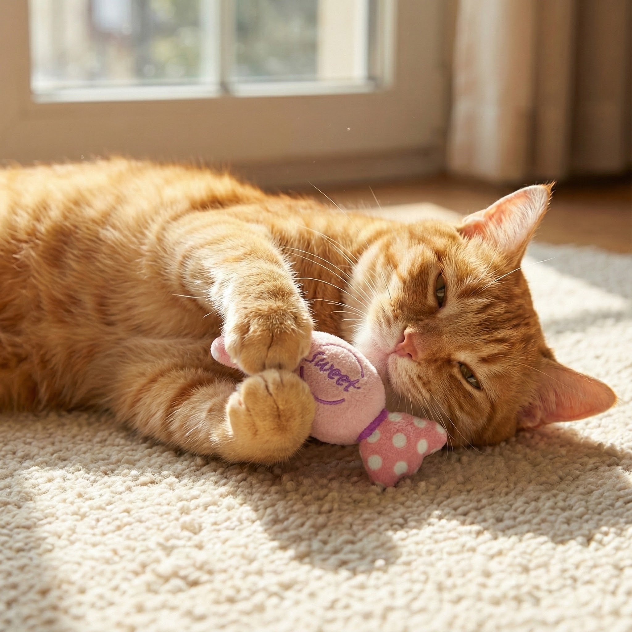 Eastland Catnipli Öten Peluş Şekerleme Kedi Oyuncağı 18,5cm