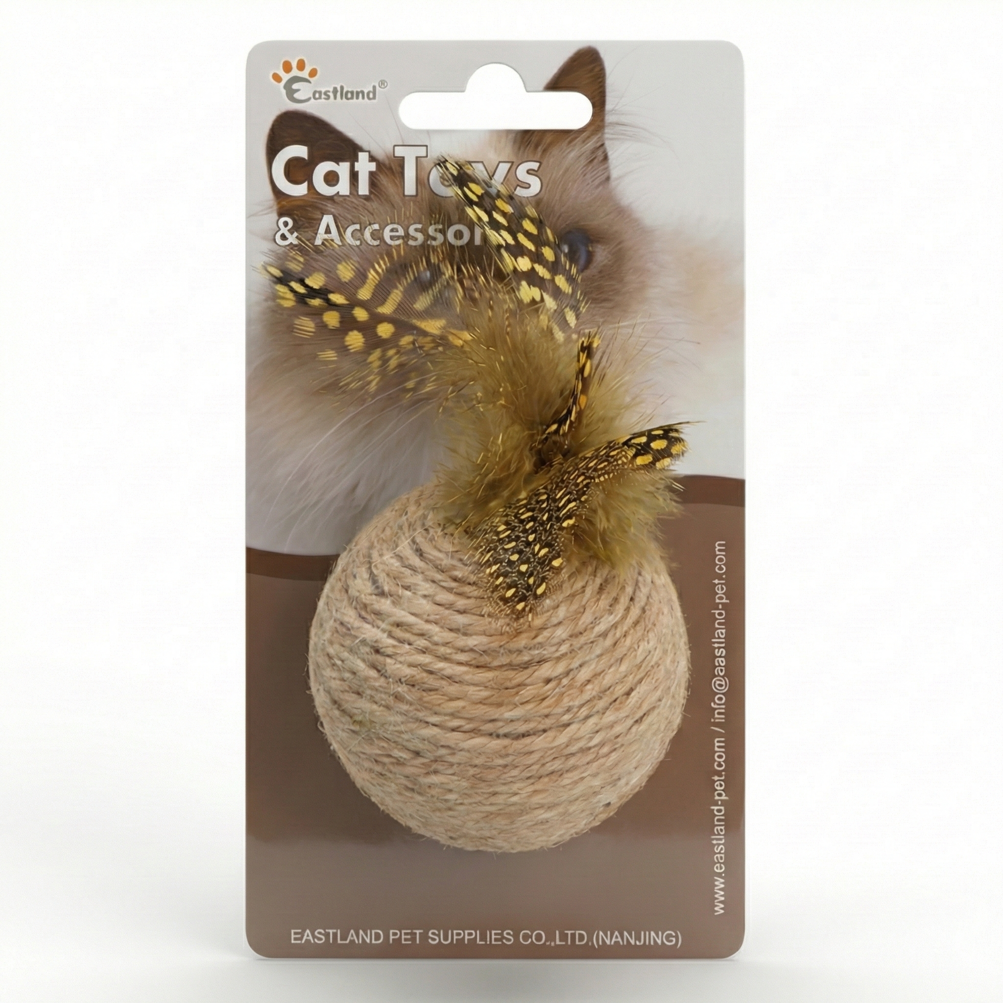 Eastland Hasır Tüylü Çıngıraklı Top-çap 6cm