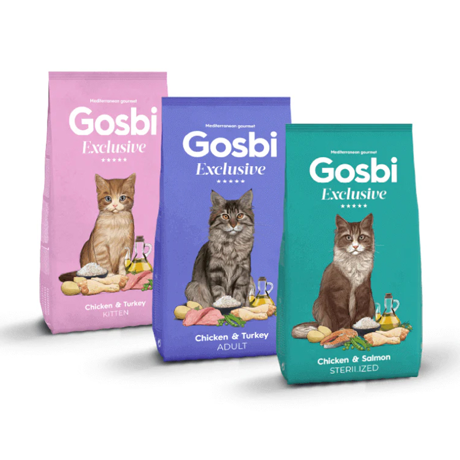 Gosbi Exclusive Düşük Tahıllı Tavuklu & Hindili Yetişkin Kedi Maması 6KG