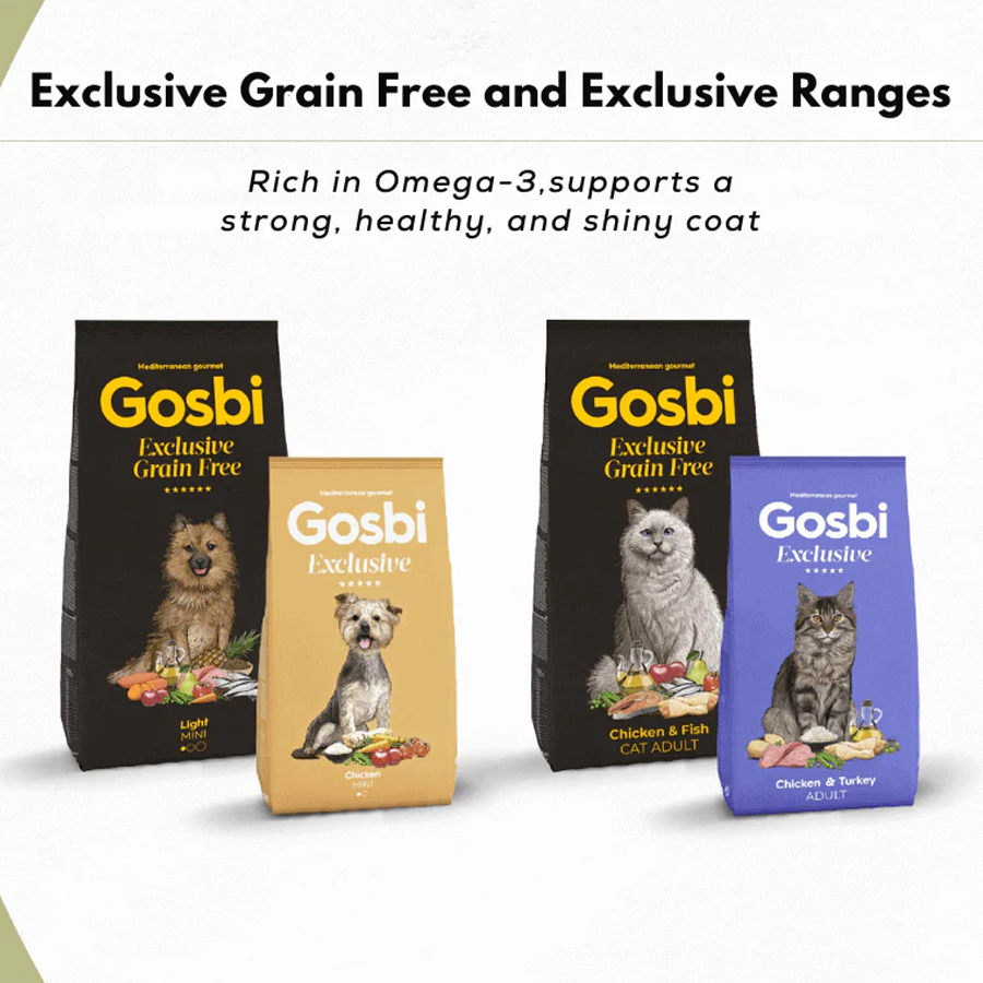 Gosbi Exclusive غذای بدون غلات گربه عقیم‌شده با اردک و ماهی 2 کیلوگرم