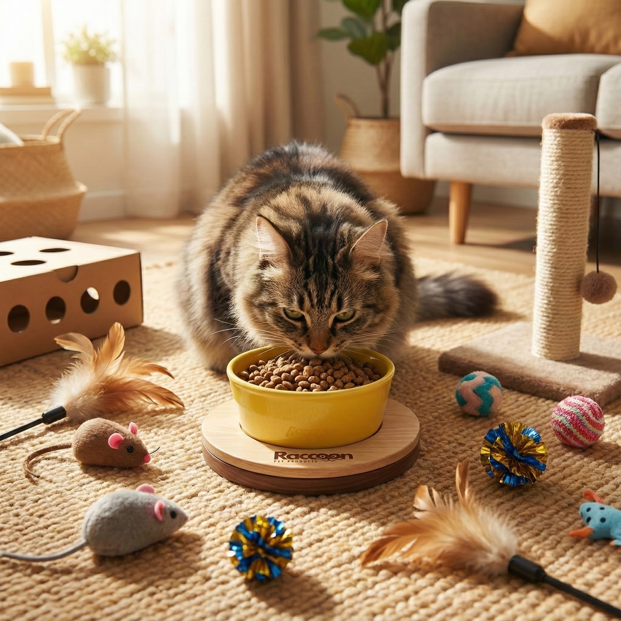 Raccoon Zeus Tek Tabalı Hardal 16 Cm