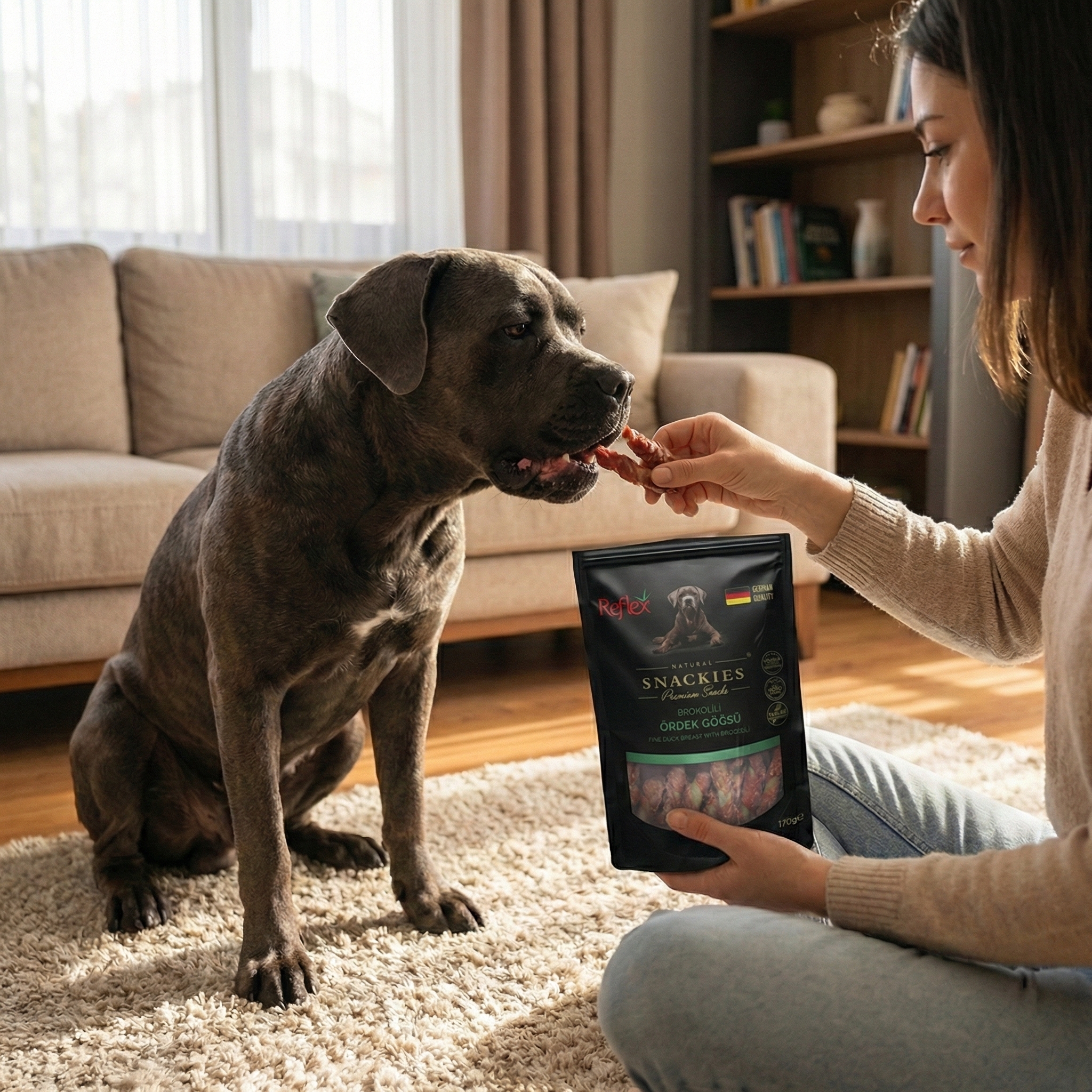 Reflex Snackies Brokolili تشویقی سگ سینه اردک 170 gr