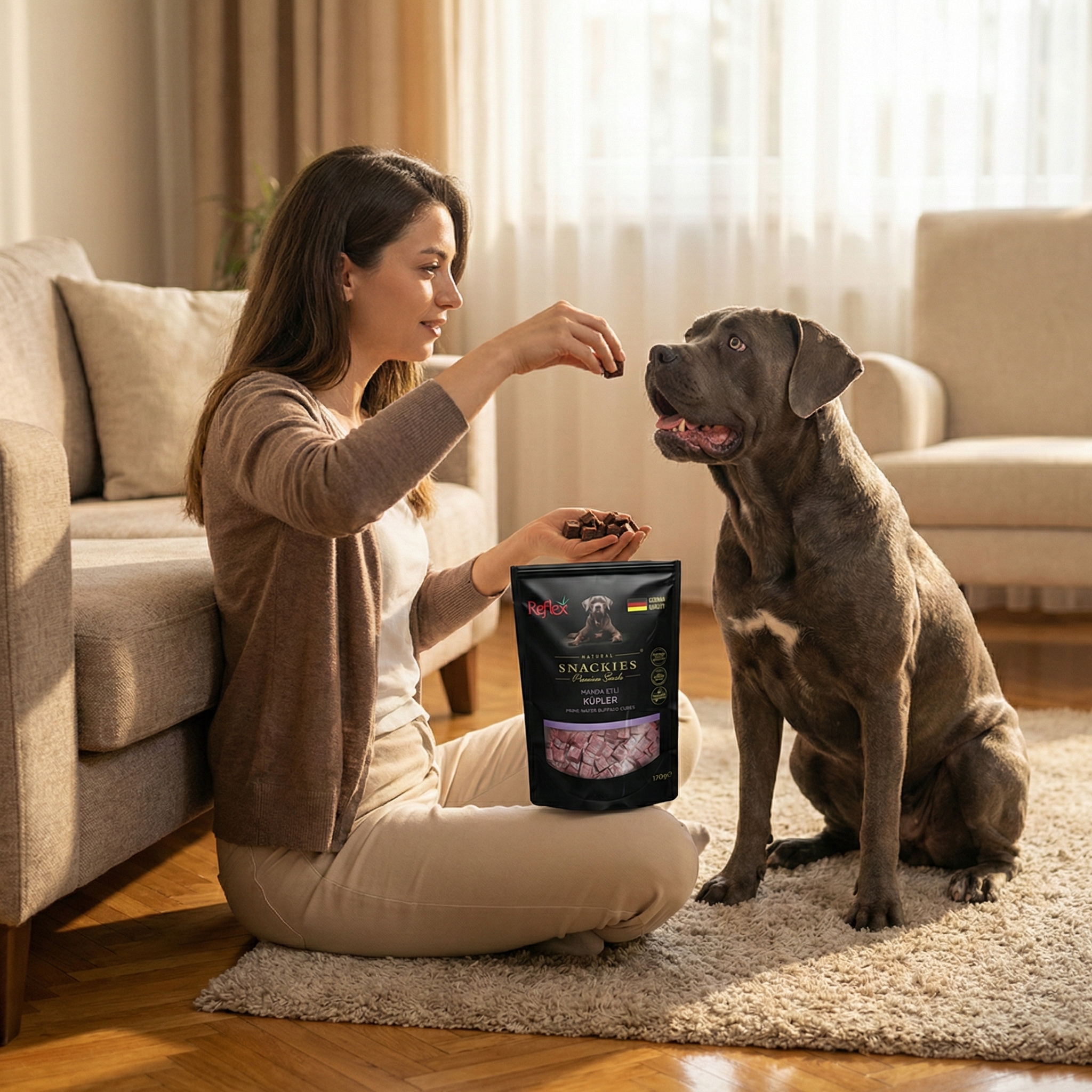 Reflex Snackies Manda غذای سگ بالغ مکعب گوشتی 170gr
