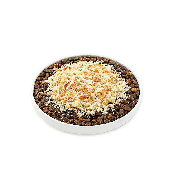 Wanpy Fluffy Topper Dondurularak Kurutulmuş Tavuk Karides ve Yumurta Sarılı Kedi Ödül Maması 30gr
