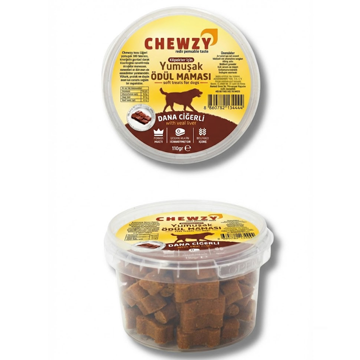 Chewzy Ciğerli Yumuşak Köpek Ödül Maması 130 GR