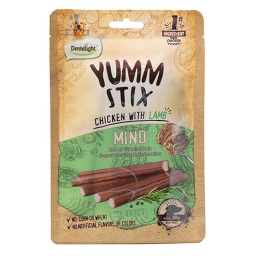 Dentalight Yumm Stick Zihin Destekli Tavuklu ve Kuzu Etli Köpek Ödülü 50 g