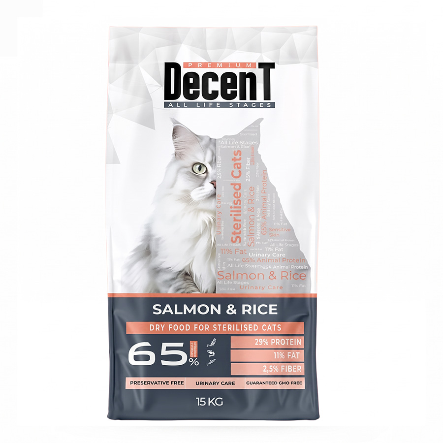 Decent URINARY Somonlu Kısırlaştırılmış Kedi Maması 15KG