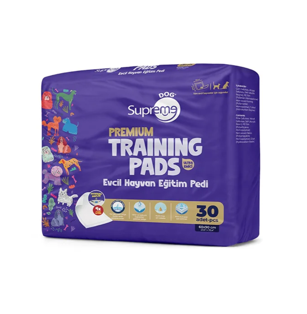 Supreme Dog Premium Evcil Hayvan Eğitim Pedi 30'lu 60x90 cm