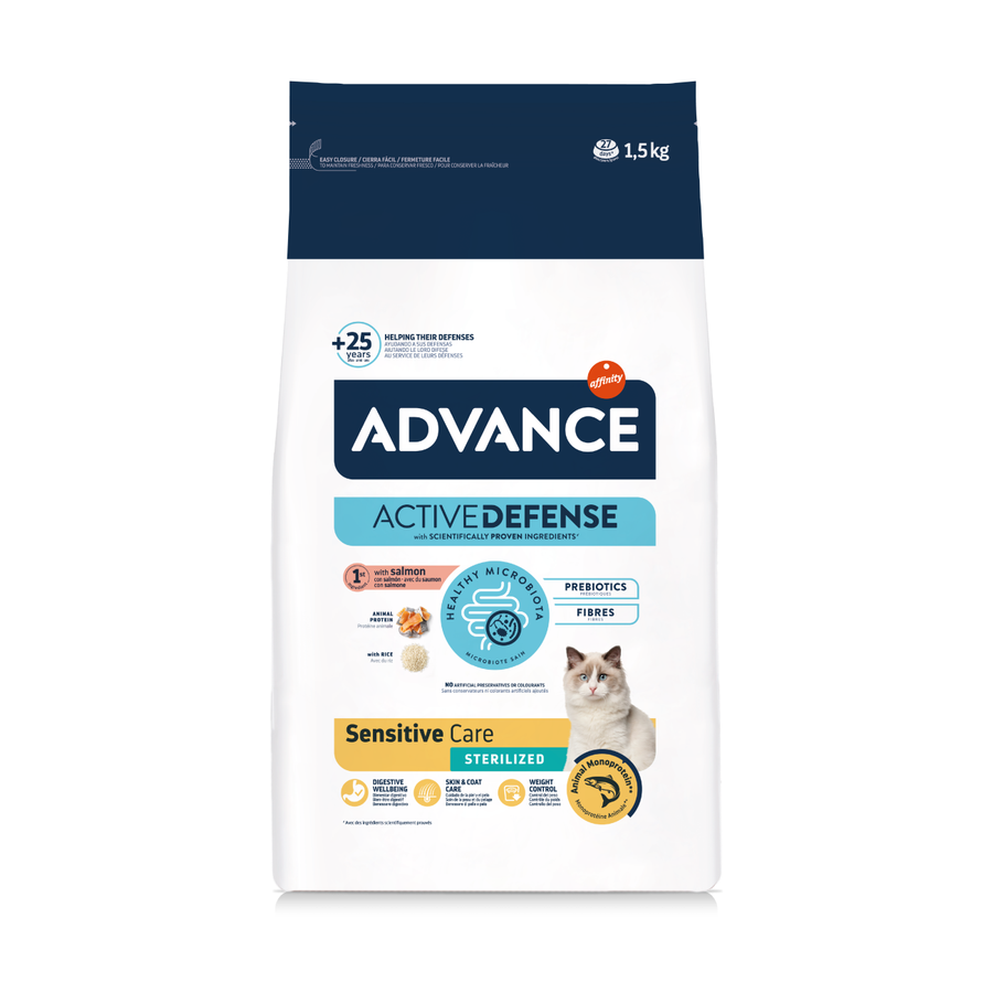Advance Sensitive Care Sterilized Somonlu 1,5 Kg Kısırlaştırılmış Kedi Maması