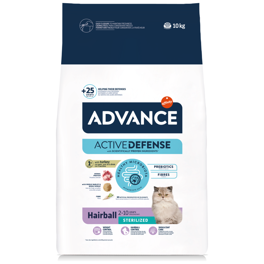 Advance Sterilized Hairball Hindili 10 Kg Kısırlaştırılmış Kedi Maması