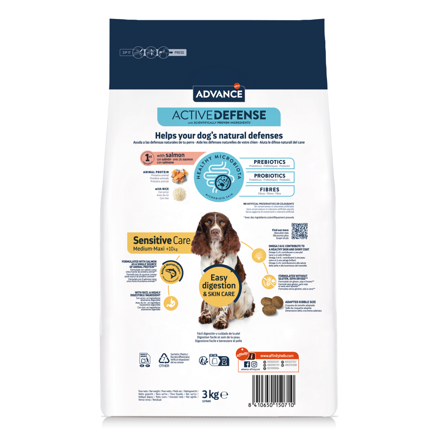 Advance Adult Sensitive Care Somonlu 3 Kg Orta ve Büyük Irk Yetişkin Köpek Maması