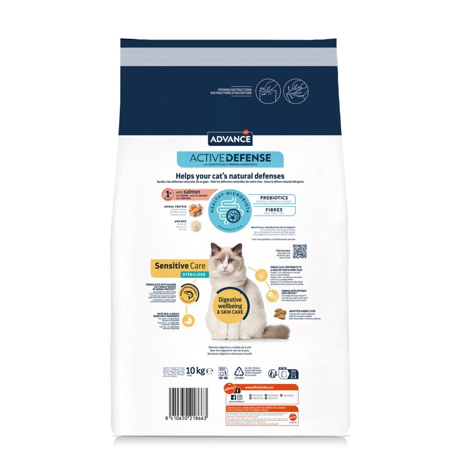 Advance Sensitive Care Sterilized Somonlu 10 Kg Kısırlaştırılmış Kedi Maması