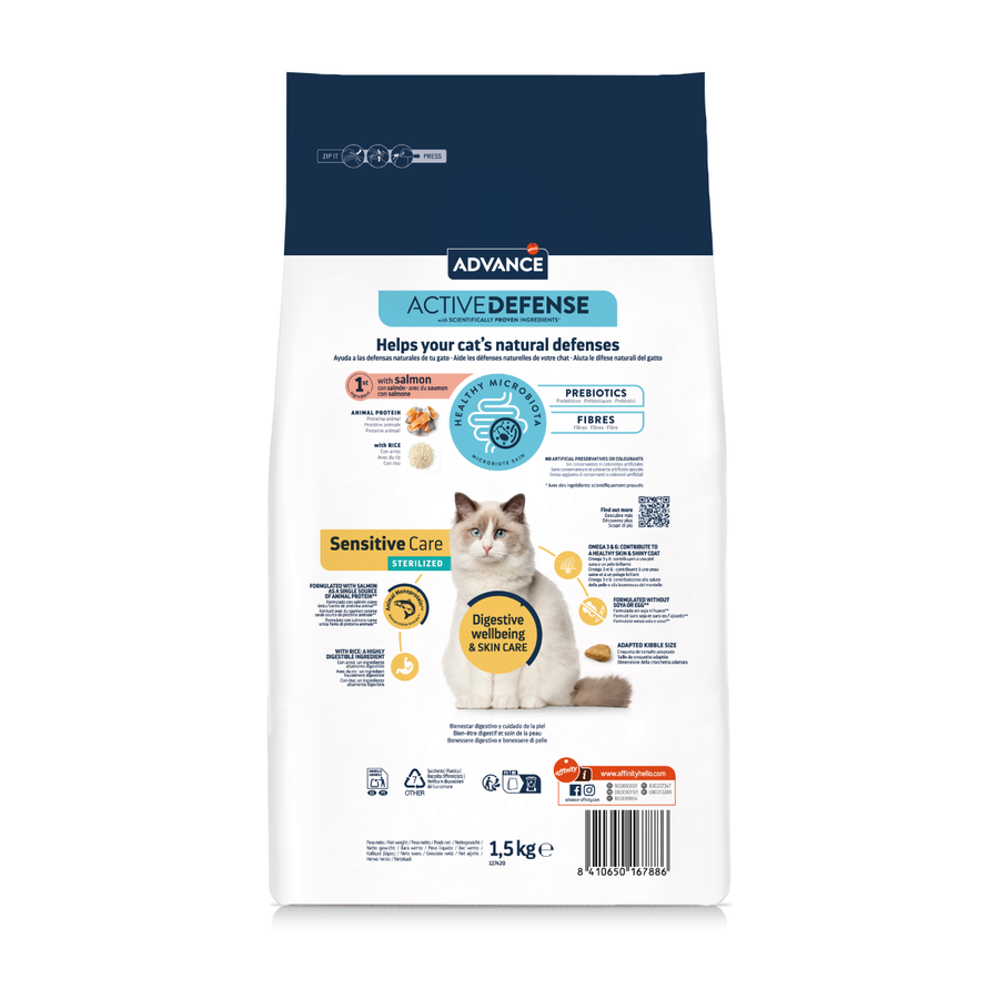 Advance Sensitive Care Sterilized Somonlu 1,5 Kg Kısırlaştırılmış Kedi Maması