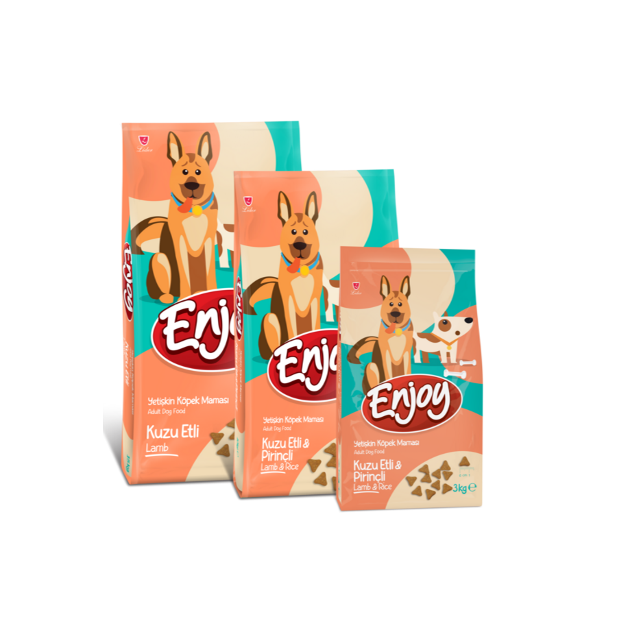 Enjoy Kuzu Etli & Pirinçli 10 Kg Yetişkin Köpek Maması