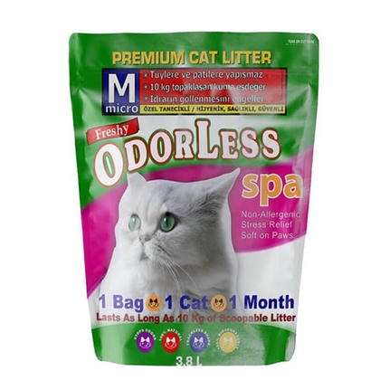 Freshy 1 Aylık Kokusuz 3,8 LT Silika Kristal Kedi Kumu