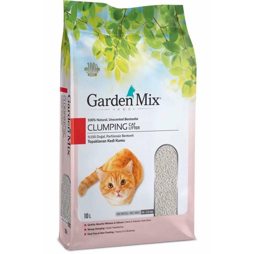 Garden Mix Kokusuz 10 LT İnce Taneli Topaklanan Bentonit Kedi Kumu