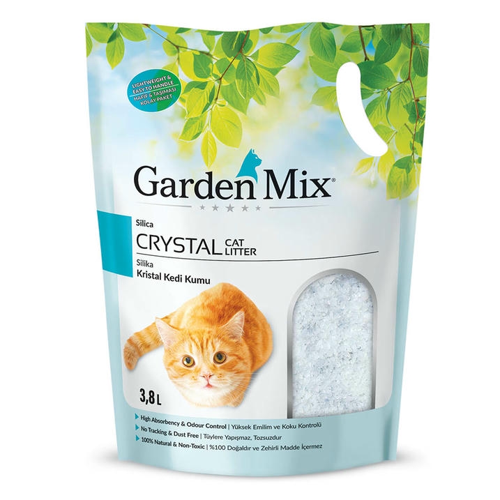 Garden Mix 3,8 LT / 1,4 KG Silika Kristal Kedi Kumu