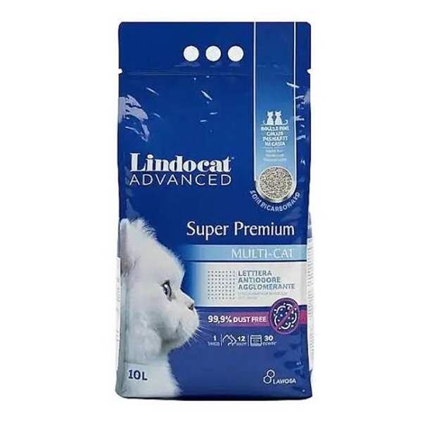 Lindocat Advanced Super Premium Extra Güçlü Kokusuz 10 LT İnce Taneli Topaklanan Bentonit Kedi Kumu