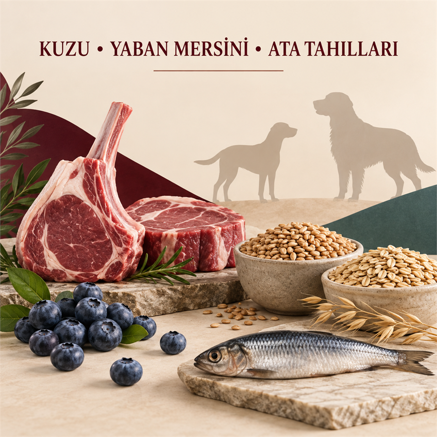 N&D Ancestral Grain Düşük Tahıllı Kuzulu ve Yaban Mersinli 12 Kg Orta ve Büyük Irk Yetişkin Köpek Maması
